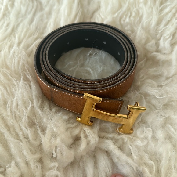 Hermes 32 mm reversible black and tan belt main image 5